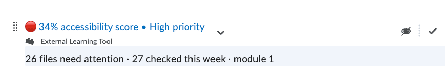 Accessibility summary generated by Inkable inside D2L Brightspace